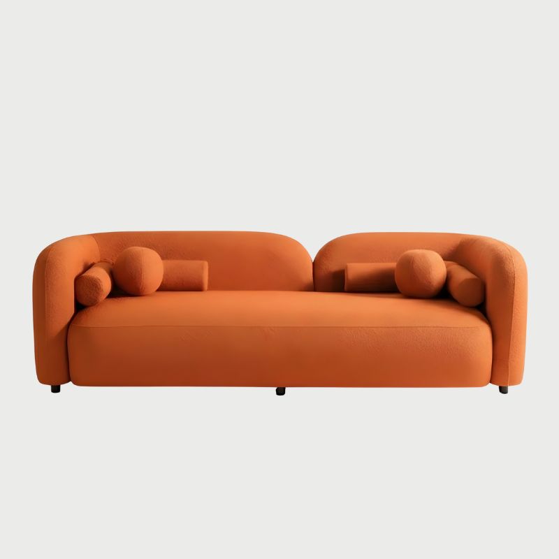 Fiddy Furniture Luna Curve Luxury Bouclé Sofa – Modern Sofa Set India
